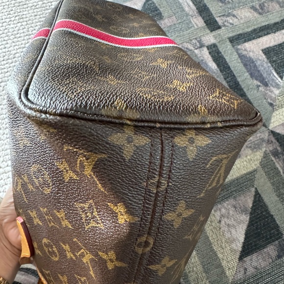 LOUIS VUITTON MONOGRAM NEVERFULL PM TOTE HANDBAG - HAS Painted INITIALS H.M - Picture 9 of 15